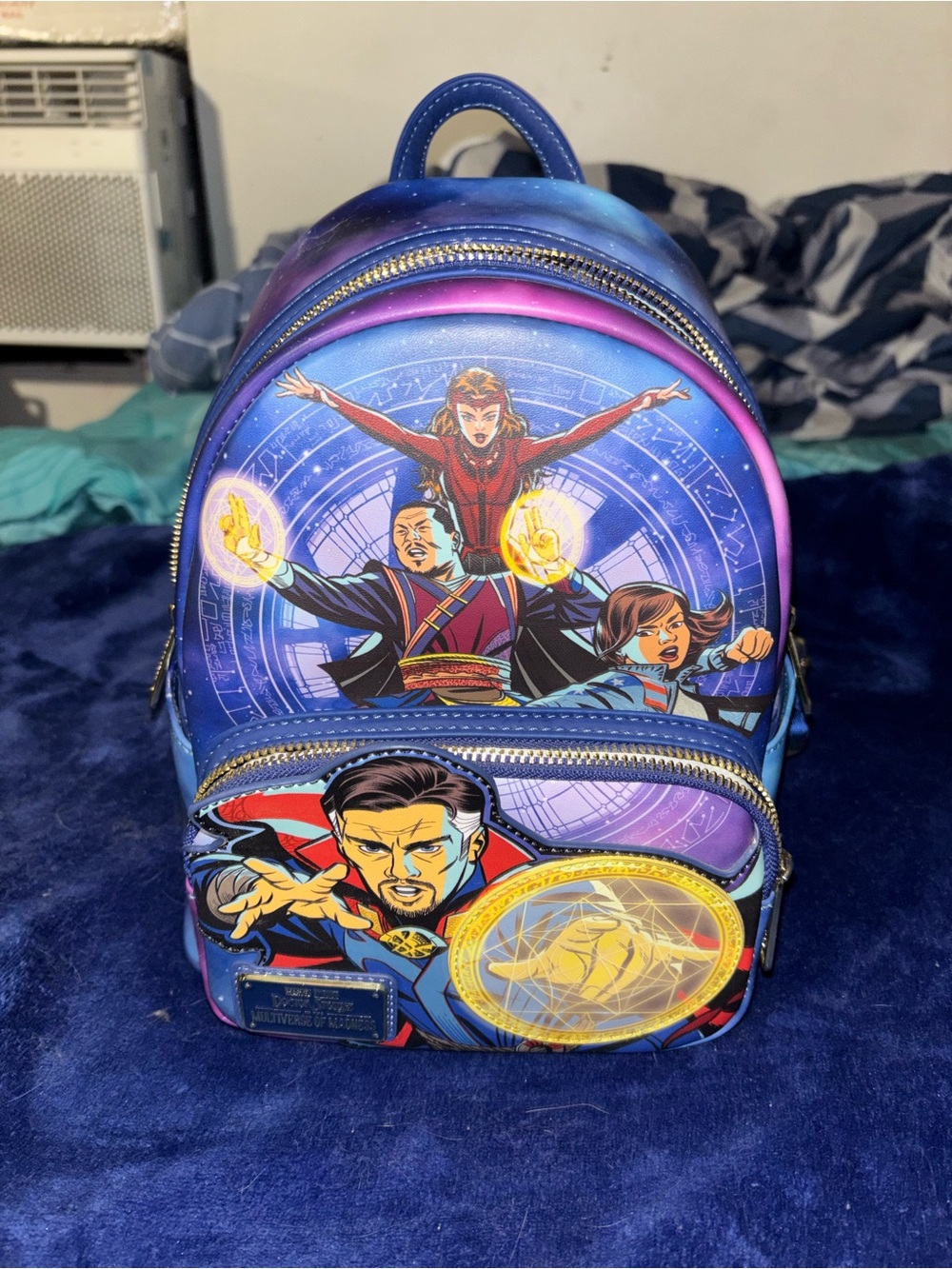 Loungefly Doctor Strange Comic Mini Backpack - Blue, Purple